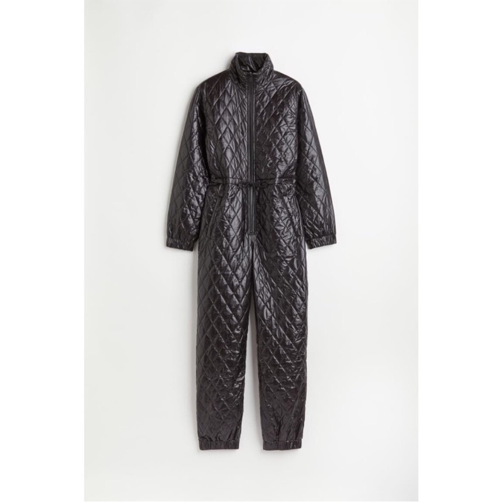 H&M Waterproof Black Quilted Snowsuit Ski Suit